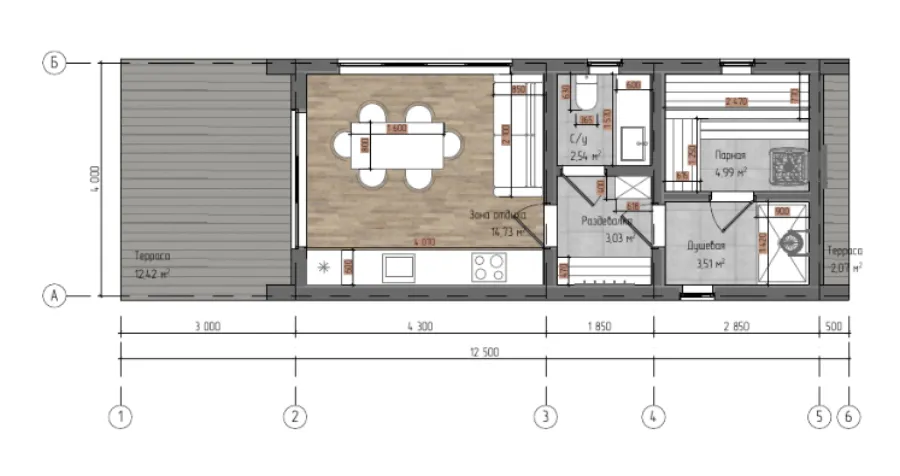 Баня Лесное Озеро 12,5×4, фото 4
